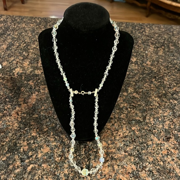 Art deco, Austrian crystal two strands of crystals - Picture 5 of 7